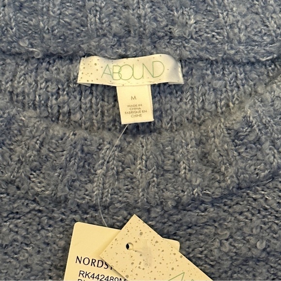 Abound BOUCLE CREW NECK PULLOVER SWEATER SZ M BLUE - Picture 5 of 8